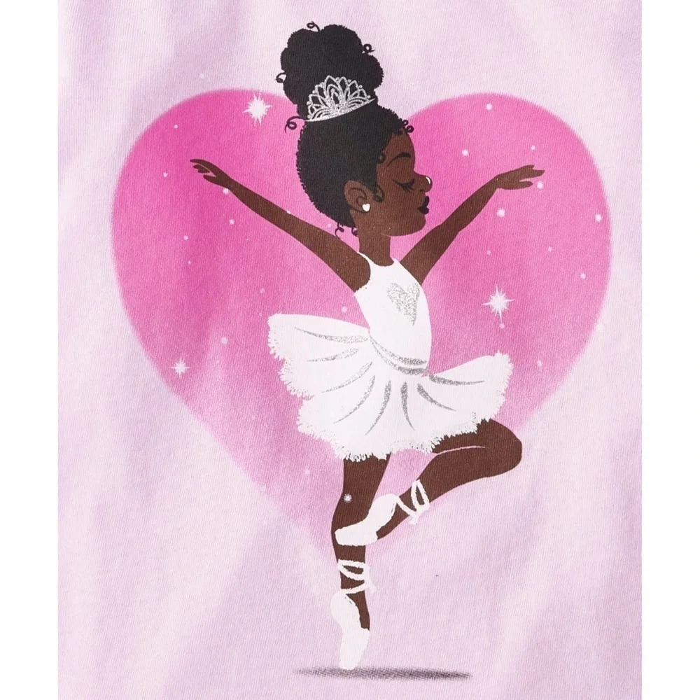 The Children’s Place Pink Ballerina Graphic Short Sleeve Tee